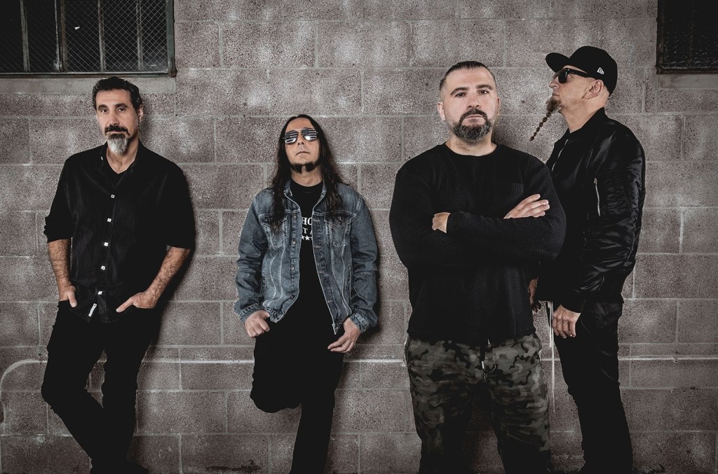 Pictured: Serj Tankian (Lead Vocals, Rhythm Guitar, Keyboard), Daron Malakian (Lead Guitar. Backing Vocals), Shavo Odadijian (Bass Guitar/Backing Vocals) & John Dolmayan (Drums) (2020) (Photo via PR)